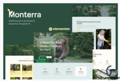 Monterra - Gardening and Landscaping Elementor Template Kit