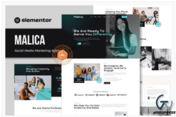 Malica - Social Media Marketing Agency Elementor Template Kit