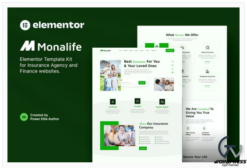 Monalife – Insurance Agency & Finance Elementor Template Kit