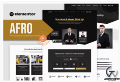 AFRO - Mentorship & Coaching Online Elementor Template Kit