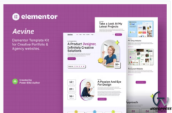 Aevine – Creative Portfolio & Agency Elementor Template Kit