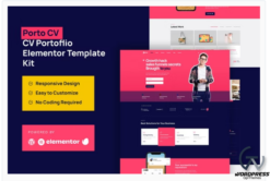 Porto CV - Portfolio Personal Elementor Pro Template Kit