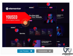 Youseo - SEO & Digital Creative Agency Elementor Template Kit