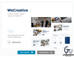 WeCreative - Digital Agency Elementor Template Kit