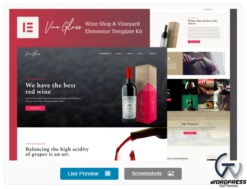 Vine Gloss - Wine Shop & Vineyard Elementor Template Kit