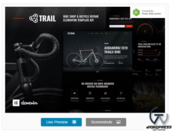 Trail – Bike Shop & Bicycle Repair Elementor Template Kit