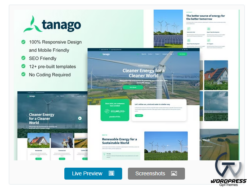 Tanago - Green Renewable Energy Elementor Template Kit
