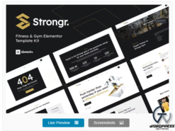 Strongr - Fitness & Gym Elementor Template Kit