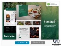 Sometea – Tea House Cafe & Restaurant Elementor Template Kit