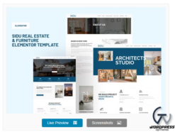 Sidu - Real Estate & Furniture Elementor Template Kit