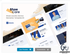 Shoecare - Shoe Laundry Service Elementor Template Kit