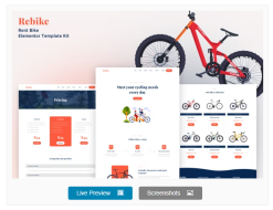 Rebike - Rent Bike Elementor Template Kit