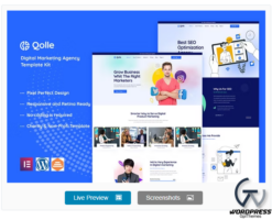 Qolle - Digital Marketing Agency Elementor Template Kit