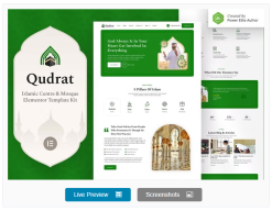 Qudrat – Islamic Center & Mosque Elementor Template Kit