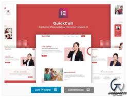 Quick Call - Call Center Elementor Template Kit