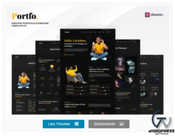 Portfo - Creative Portfolio Elementor Template Kit