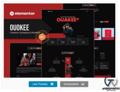 Ouakee - Creative Company & Professional Portfolio Elementor Template Kit