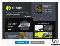 Ongoes - Shipping & Transport Company Elementor Template Kit