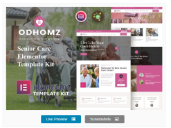 Odhomz - Senior Care Elementor Template Kit