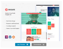 Nusafe - Charity & Non-Profit Elementor Template Kit