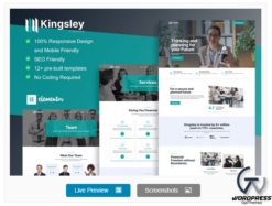 Kingsley - Finance & Investment Elementor Template Kit