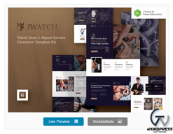 JWatch – Watch Store & Repair Service Elementor Template Kit