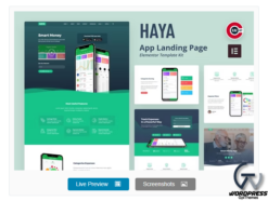 Haya - App Startup Elementor Template Kit