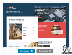 Gogos - Roofing Contractor Elementor Template Kit