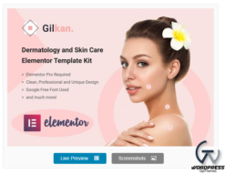 Gilkan - Dermatology & Skin Care Elementor Template Kit