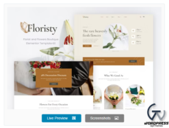 Floristy - Florist & Flower Boutique Elementor Template Kit