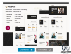 Finanvo | Finance & Investment Consulting Elementor Template Kit