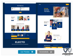 Electo - Electricity Services Elementor Template Kit
