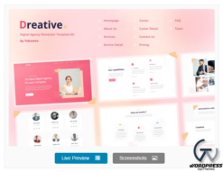 Dreative | Digital Agency Elementor Template Kit