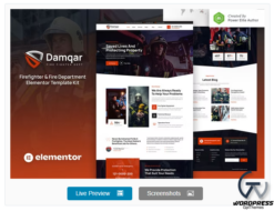 Damqar – Firefighter & Fire Department Elementor Template Kit