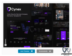 Cynex - Cyber Security Services Company Elementor Template Kit