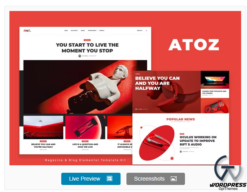 AtoZ - Blog & Magazine Elementor Template Kit