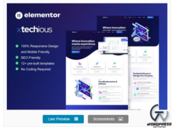Xtechious - Saas & Digital Tech Company Elementor Template Kit