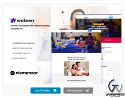 Woteen - Broadband & Telecom Business Template Kit