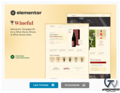 Wineful – Wine Store & Winery Elementor Template Kit