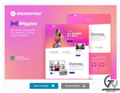 Wigglez – Aerobic & Zumba Studio Elementor Template Kit
