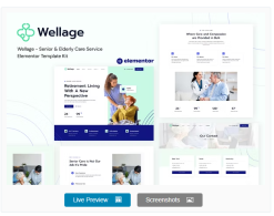 Wellage - Senior & Elderly Care Service Elementor Template Kit