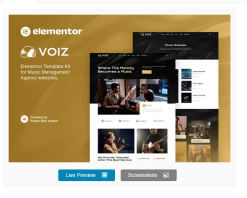 Voiz – Music Management Agency Elementor Template Kit