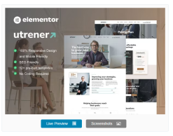 Utrener - Business Coach Elementor Pro Template Kit