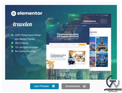 Travelen - Travel & Tour Agency Elementor Pro Template Kit