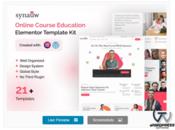 Synauw Online Course Education Elementor Template Kit