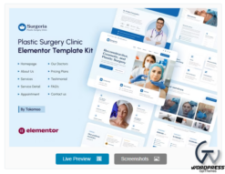 Surgeria - Plastic Surgery Clinic Elementor Template Kit