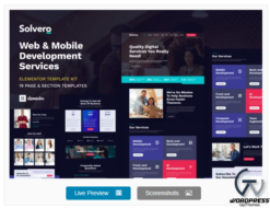 Solvero - Web & Mobile Development Service Elementor Template Kit