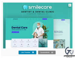 Smilecare - Dentist & Dental Clinic Elementor Template Kit