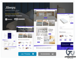 Sleepy - Mattress & Bedding Online Store Elementor Pro Template Kit