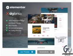 Skylensa - Aerial Photography & Videography Elementor Template Kit